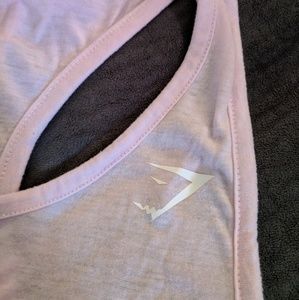 Light pink gymshark tank top with cutouts